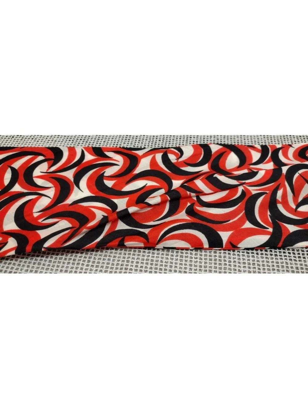 Vintage 1960s Gay Flamboyant Scarf Ray Strauss PSYCHEDELIC Red Black Long Pointy